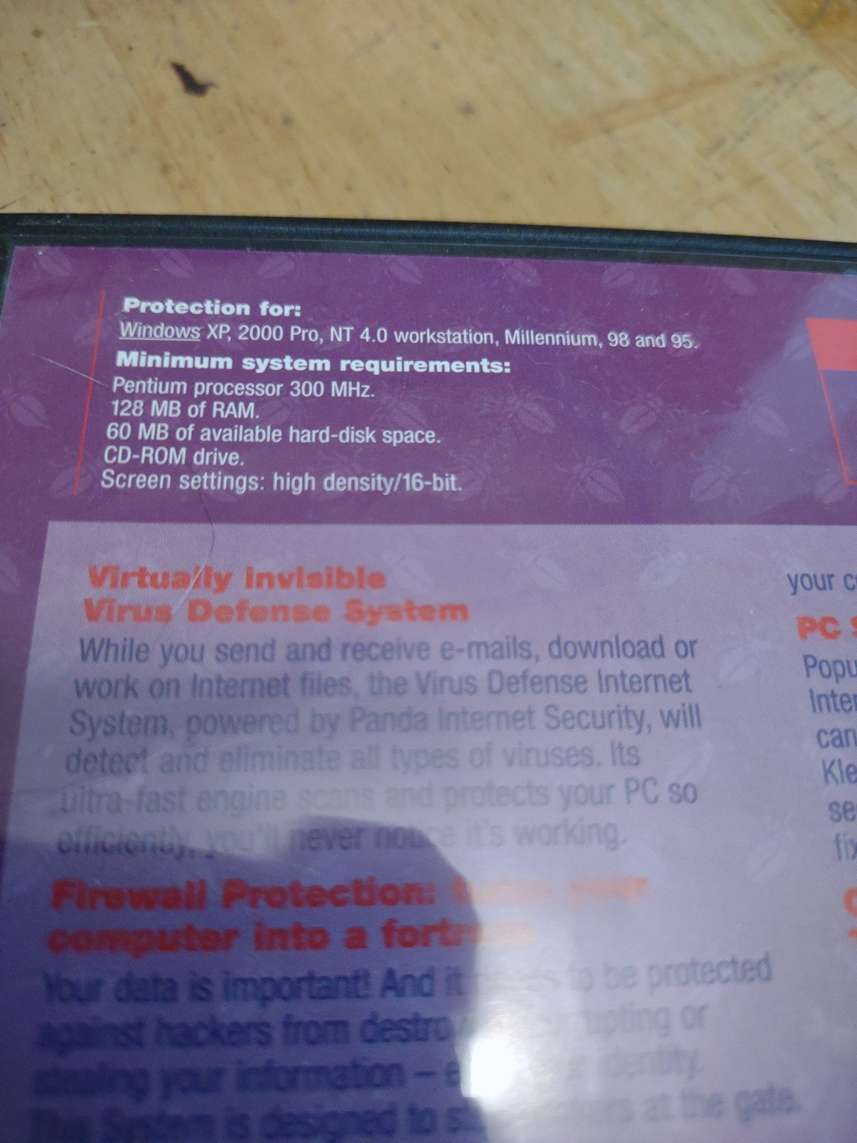 Panda Staples Virus Defense Internet System CD Antivirus Software - with key