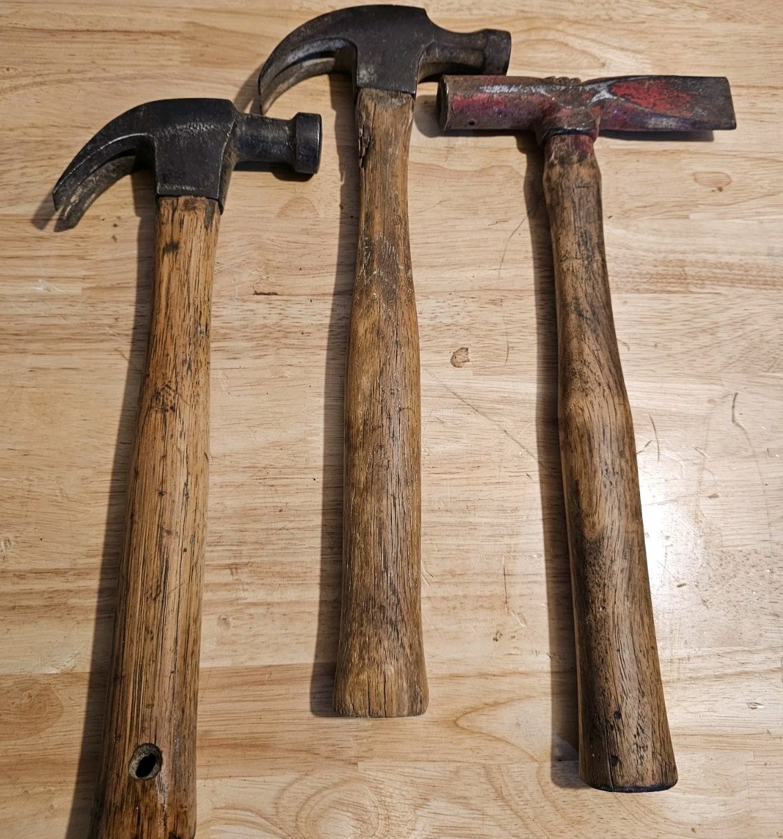 Vintage Lot Of Hammers Usa Tools Clawhammer
