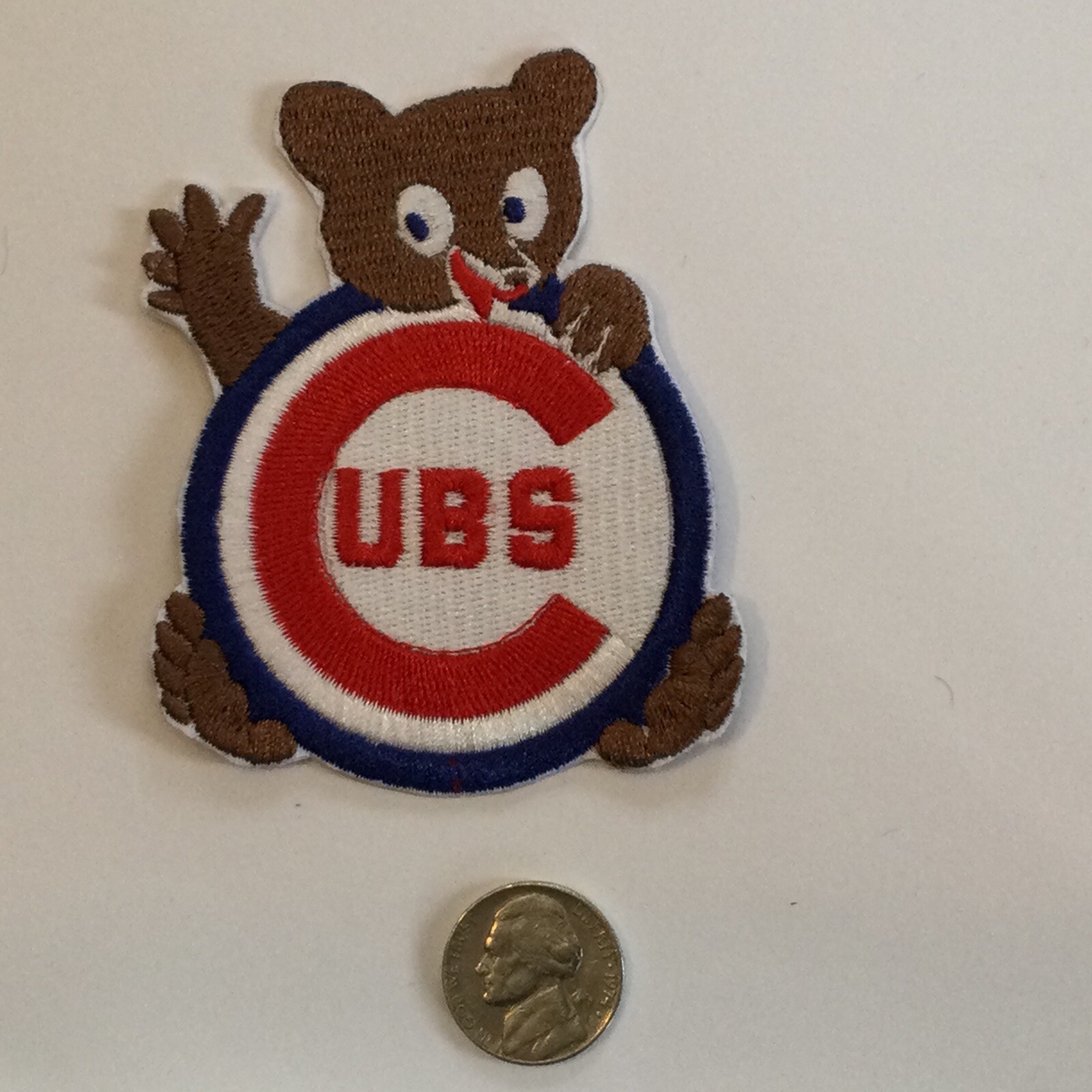 Chicago Cubs Cubbie Bear Embroidered Iron On LOGO Patch 3” X 2.5”