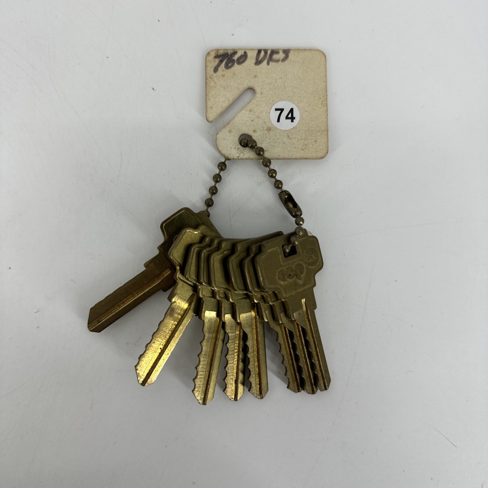 SET OF 8 ESP DE6 760DKS Lock Guide Master Key Set #0-7