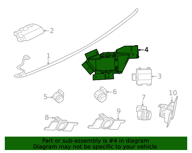 Genuine Nissan Blind Spot Detection System Warning Sensor Bracket 284H6-7BA0E