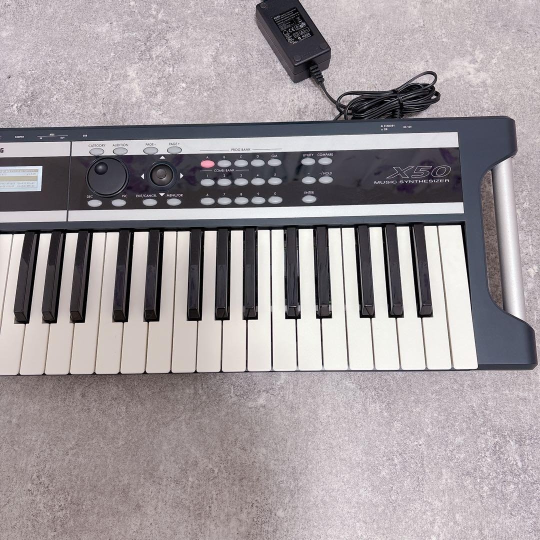 Korg X50 61-Key Synthesizer with Case - Some Keys Not Working / Needs Repair