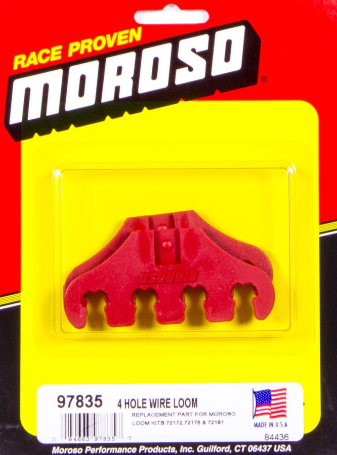 Moroso 97835 Red 4-Hole Wire Loom