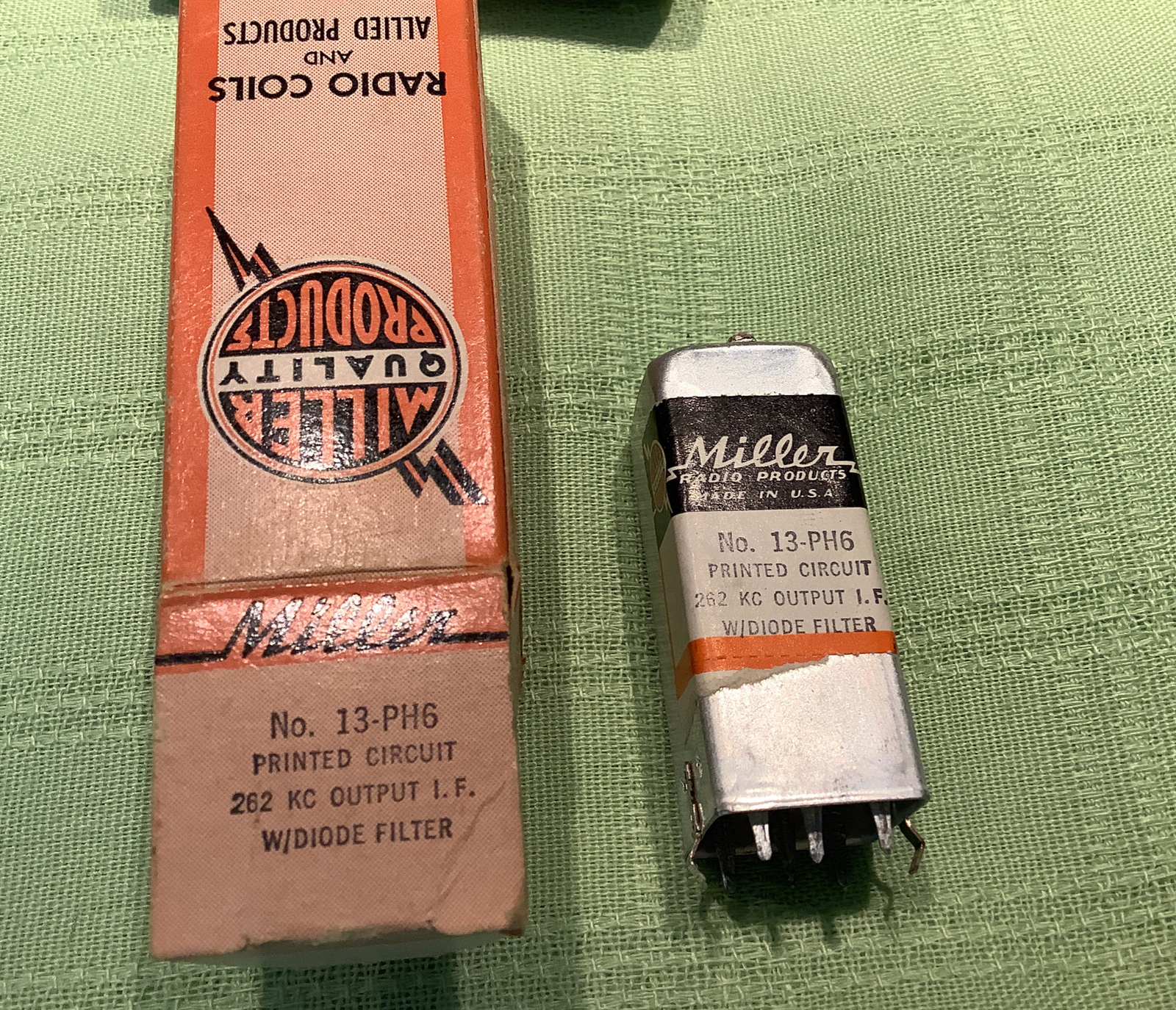 Miller 13-PH6 printed circuit 262kc if output transf. with diode filter