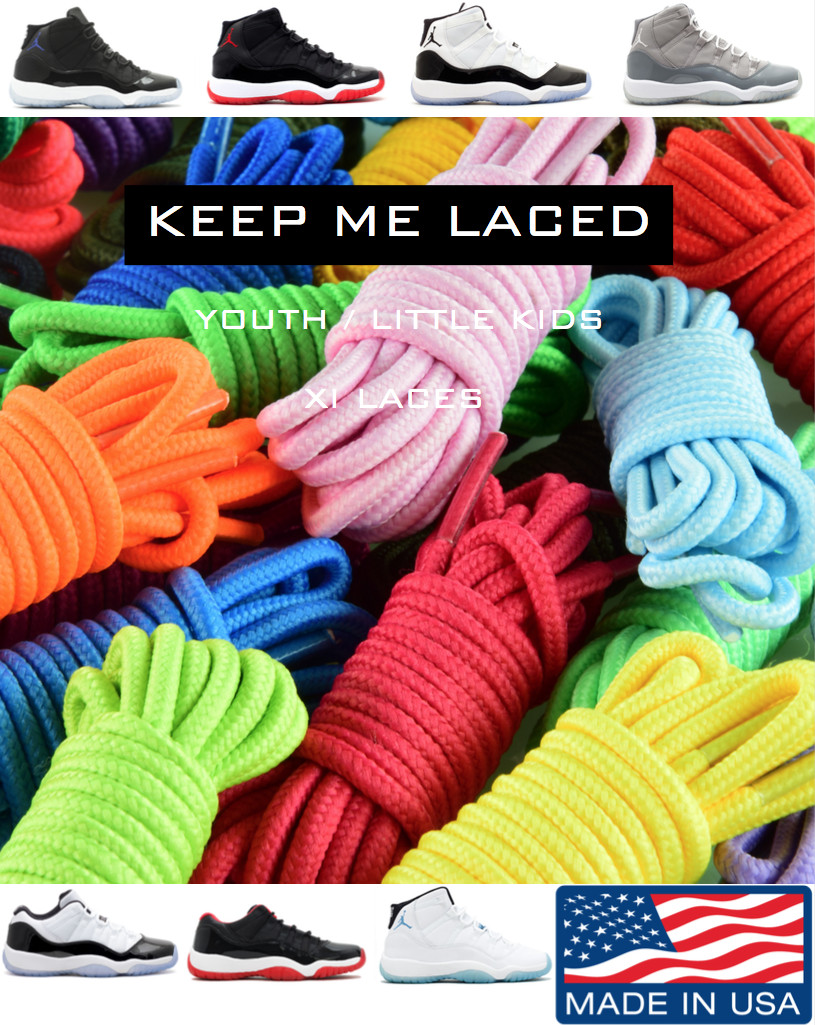 JORDAN 11 XI COMPATIBLE REPLACEMENT SHOELACES Youth Big Kids GS BUY 2 GET 1 FREE