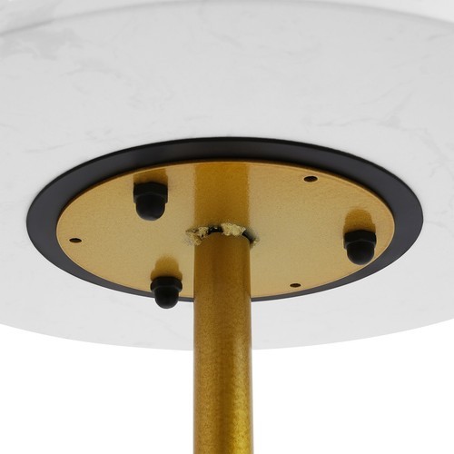13.78In Marble Sofa Side Table Modern Round Accent Table For Small Spaces US~