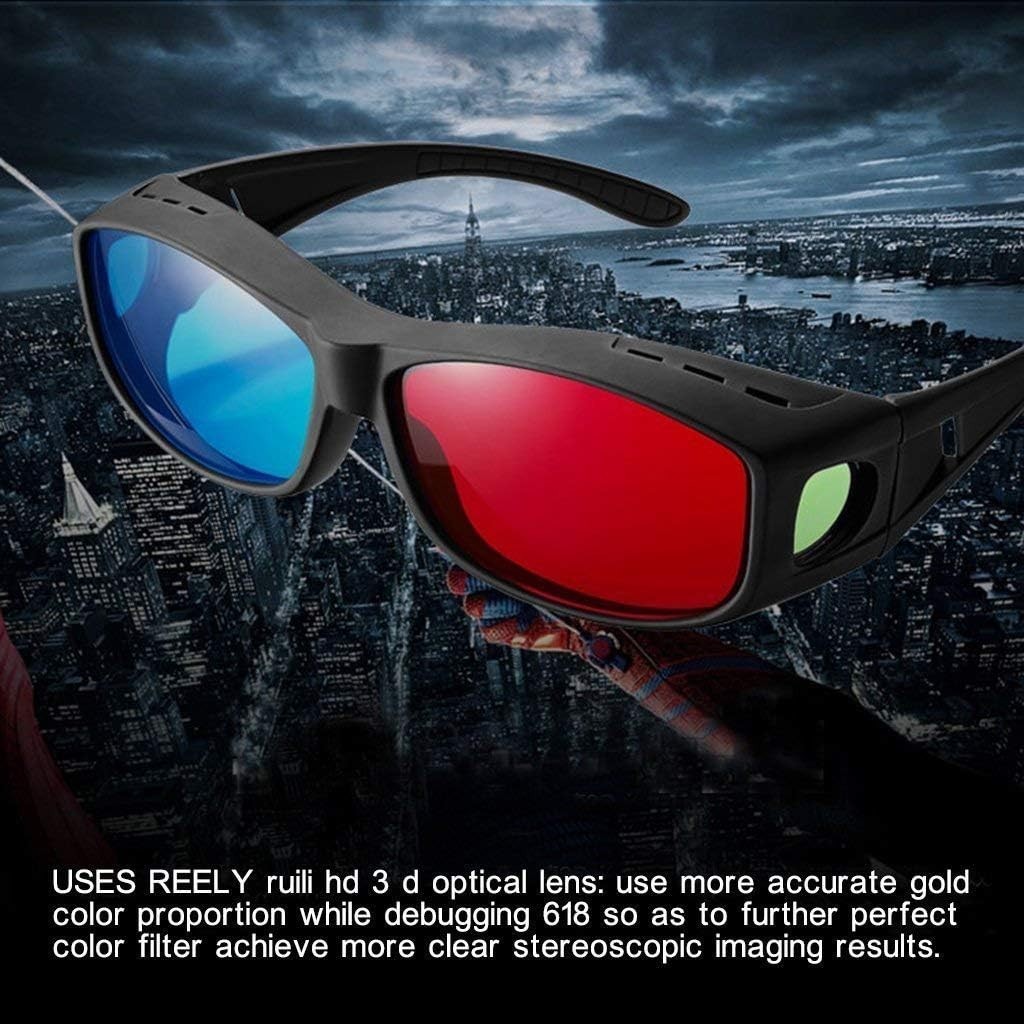 Durable Black Plastic Frame 3D Glasses