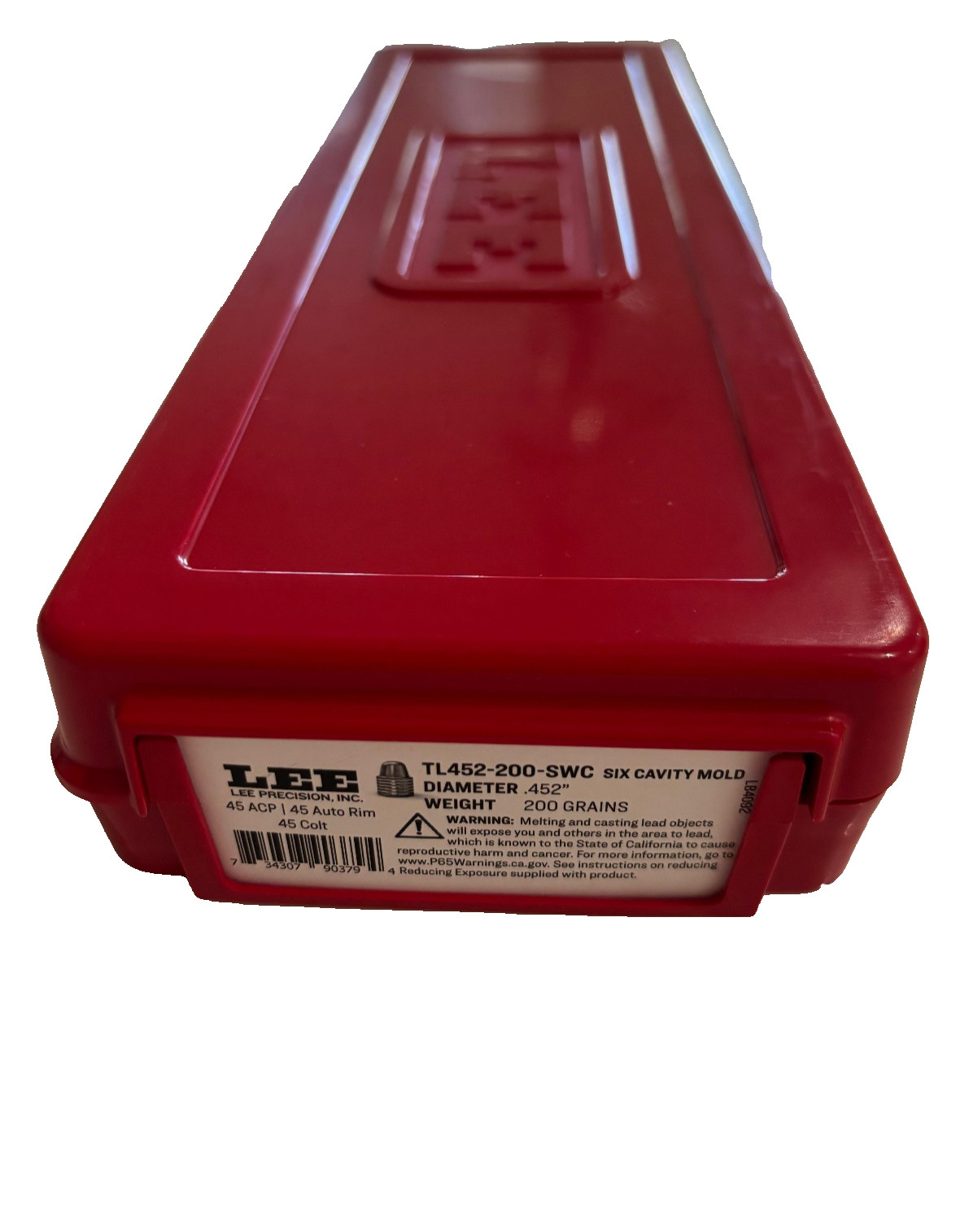LEE 90379 6 CAVITY BULLET MOLD .452 Diameter  200 Grain SWC .45ACP, 45 Colt