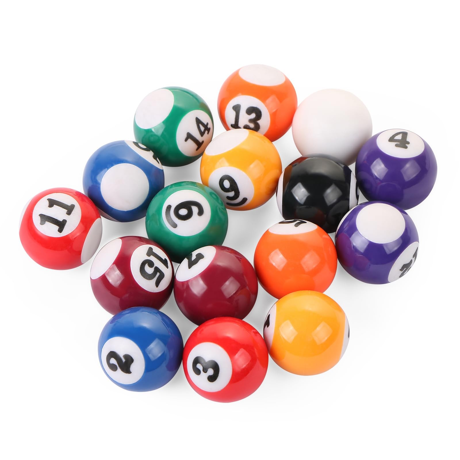 16-Piece Mini Billiard Balls Set – 25mm (0.98") Small Pool Balls for Table Games