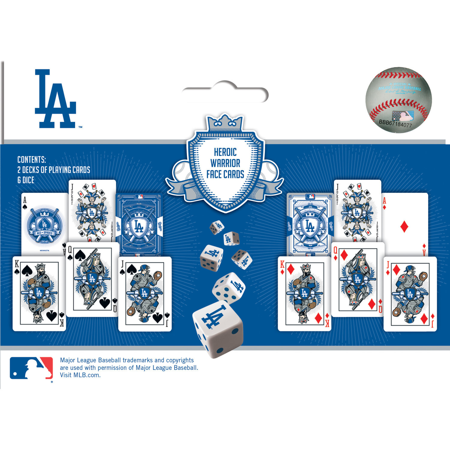 MasterPieces - Los Angeles Dodgers - MLB 2-Pack Playing Cards & Dice Set