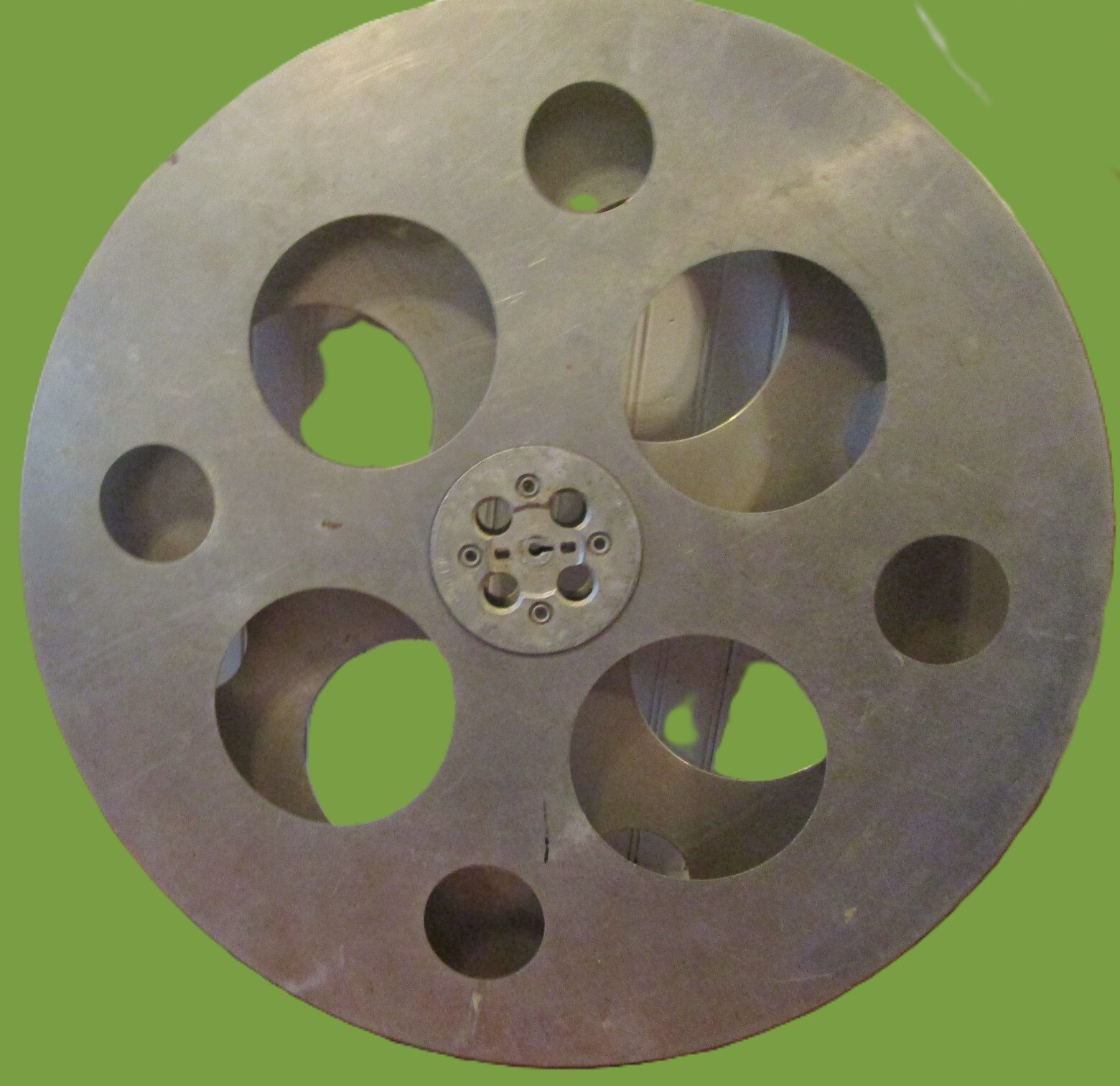 Vintage 26" Goldberg Bros. E-Z-HUB Movie Film Reel 35mm PAT NO. 3450366