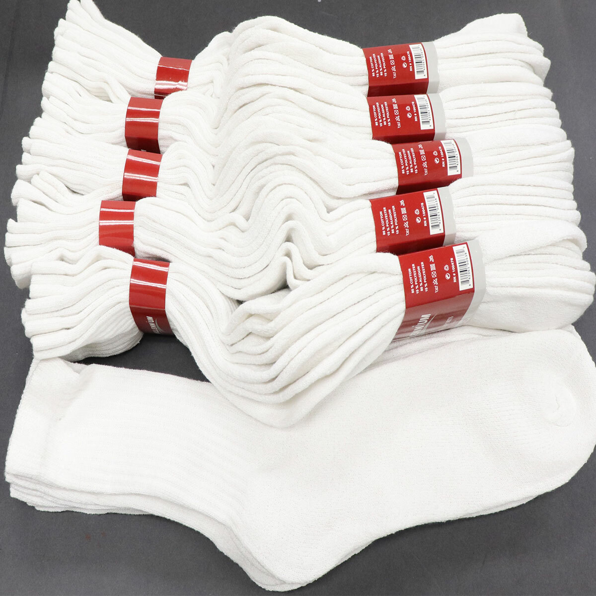 12 Pairs Men's Crew Socks Sports Running Walking Casual Cotton Breathable 9-13