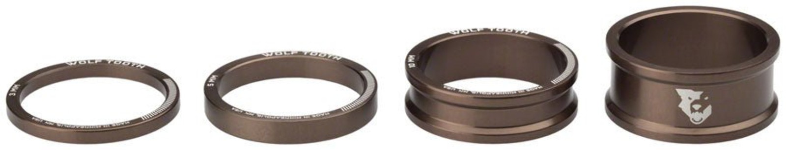 Wolf Tooth Headset Spacer Kit 3 5 10 15mm Espresso
