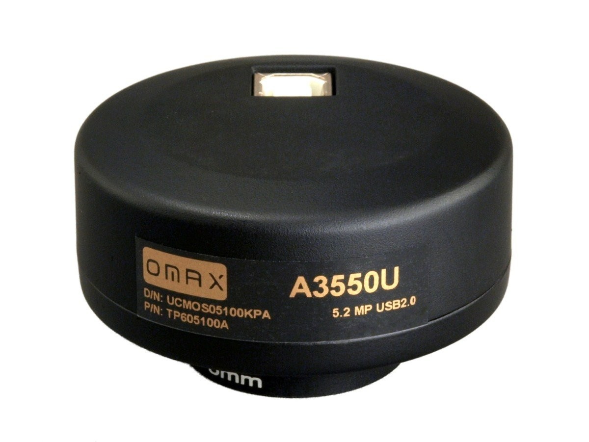 High Resolution Digital Microscope Camera with LED Light and Calibration Slide