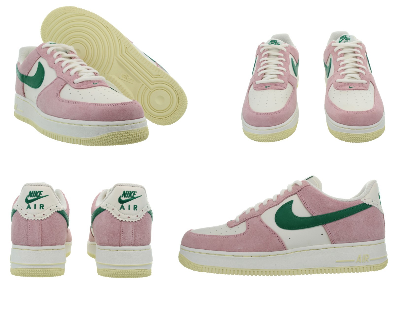 Nike Men's AIR FORCE 1 '07 LV8 Soft Pink - Malachite - Sail Shoes Size 10.5 NIB