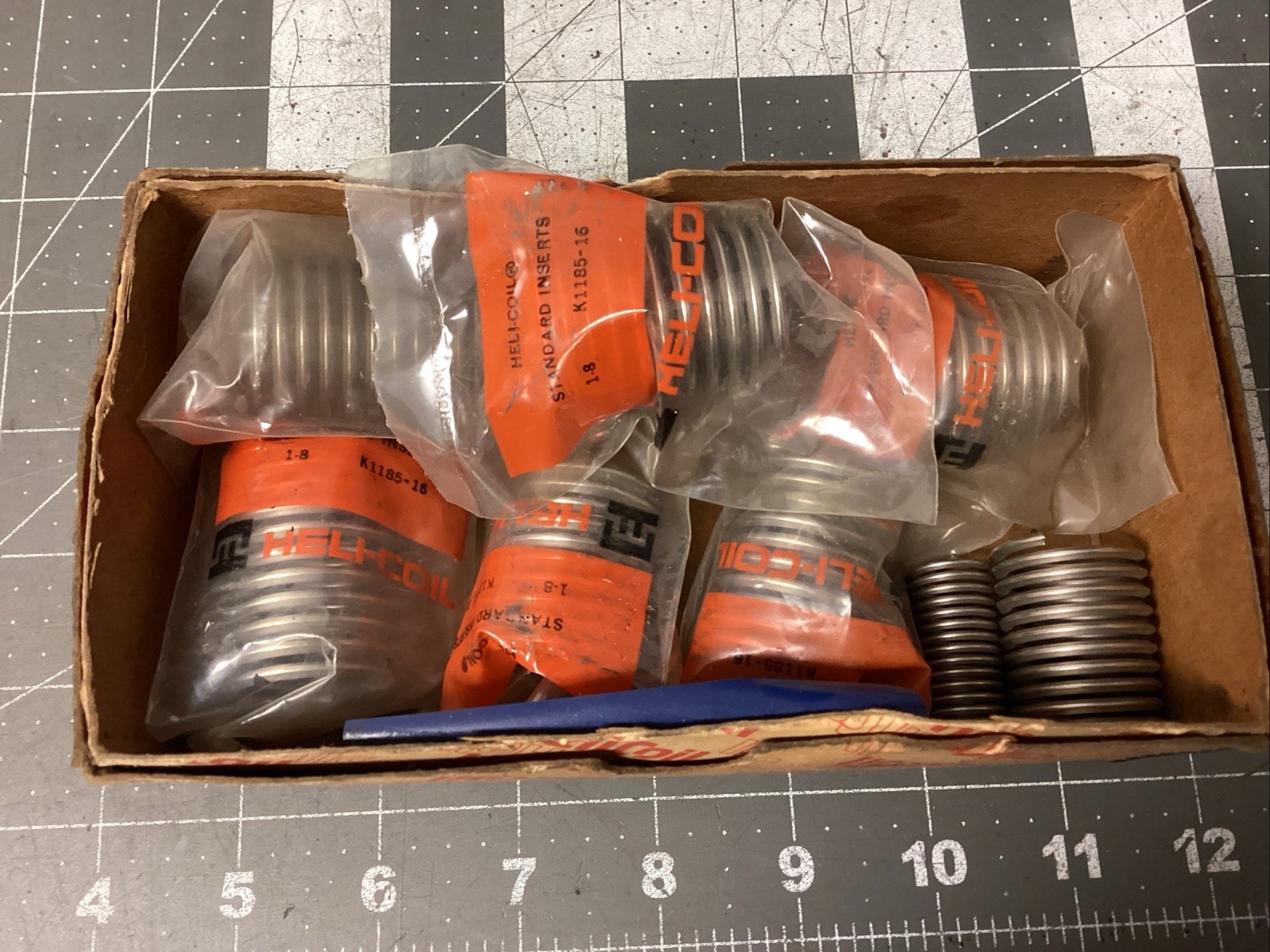 Helicoil Standard Inserts K1185-16 1/8 (Lot of 7) (LXE26Z)