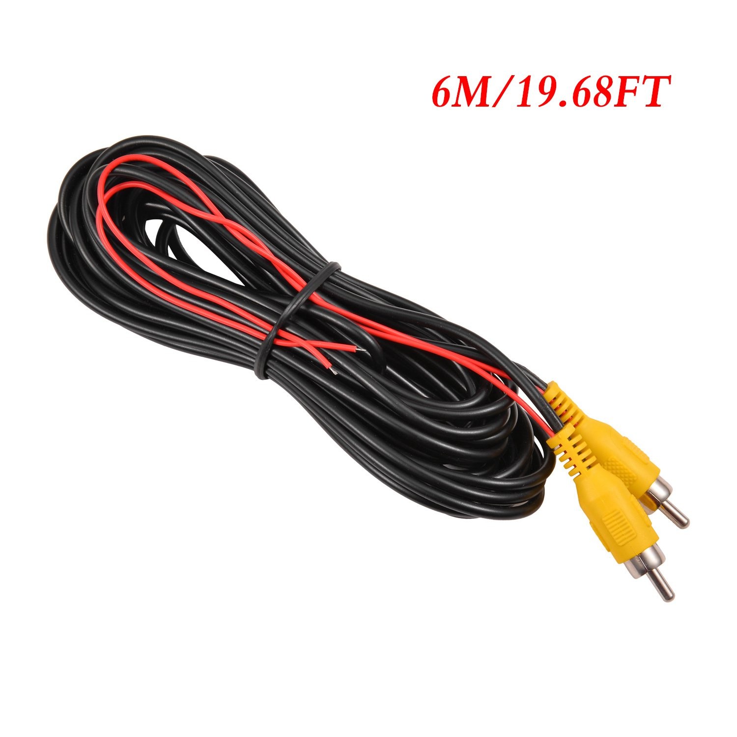 Backup Camera RCA Video Cable 20FT AV Extension Cable