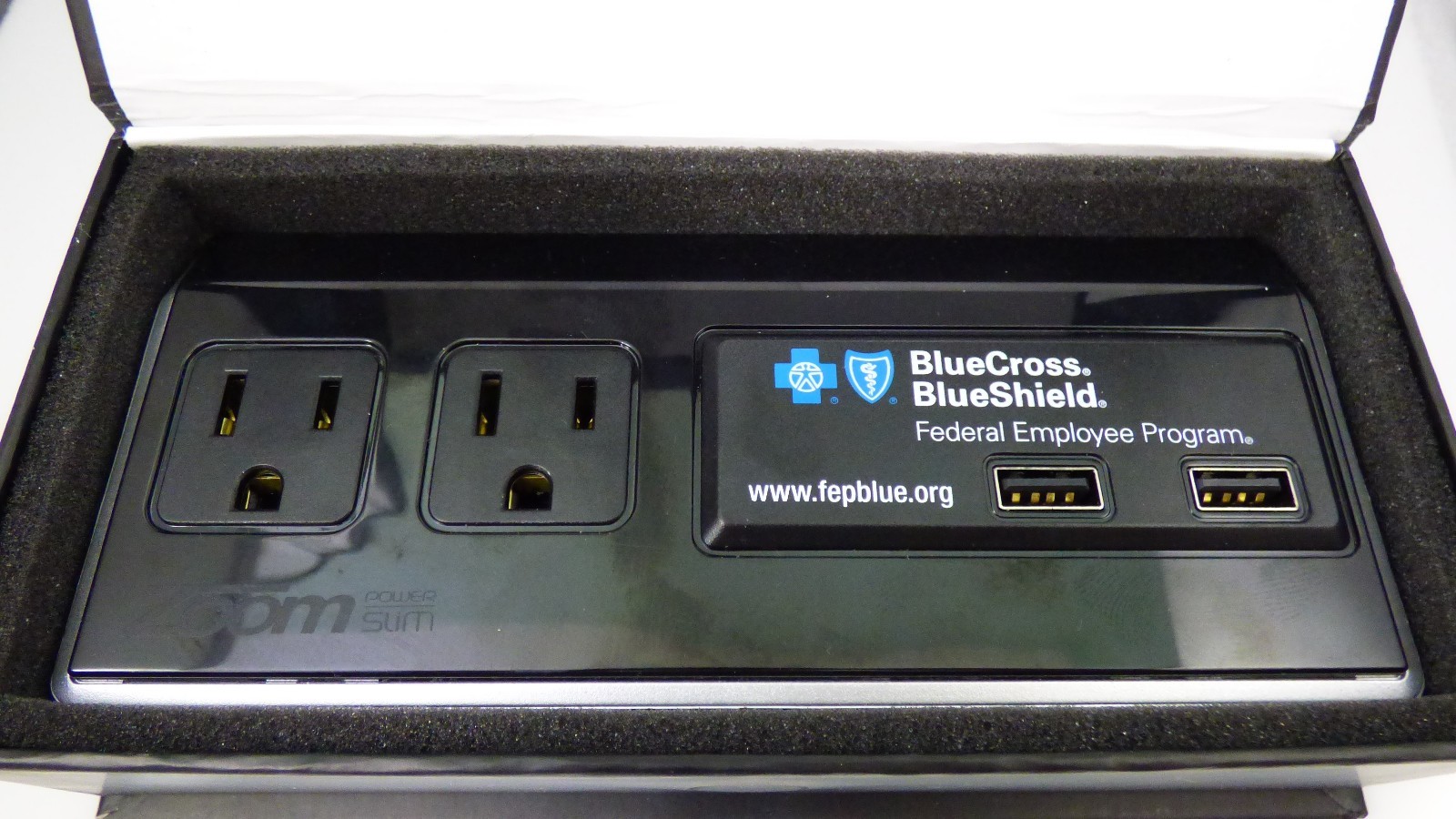 Zoom Power Slim USB Charger 2 AC Outlets BlueCross BlueShield Employee Program