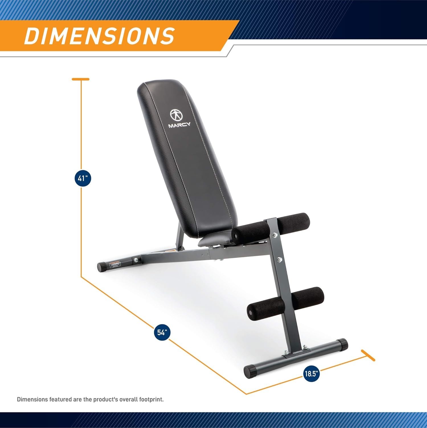 Compact Exercise Bench with Foam Roller Pads - 300 lbs Load, Home Gym Essential