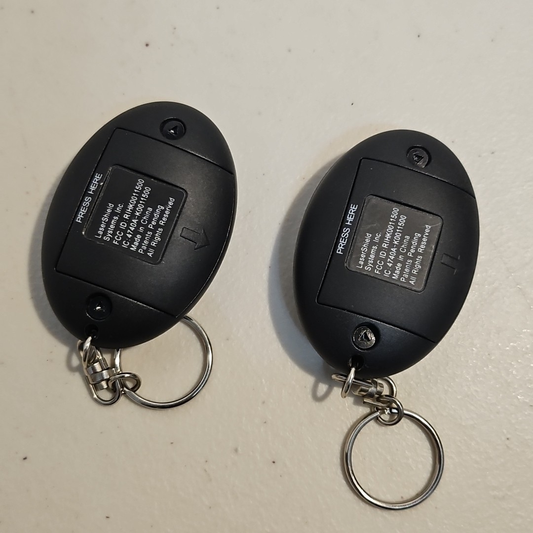 (2) LaserShield Keychain Remote Control - BRAND NEW Model KCR-0011502 -security