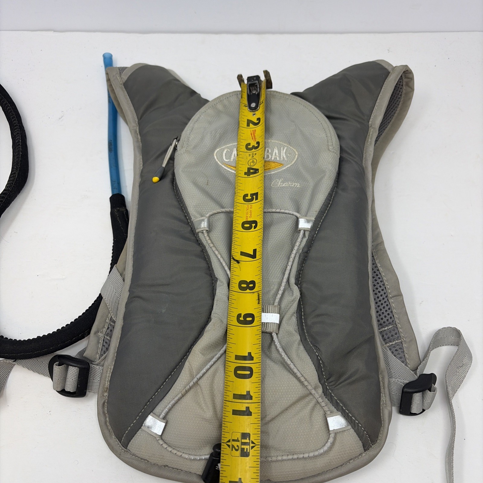 CamelBak CHARM Hydration Pack Outdoor Hiking Backpack Gray Tan Straw No Bladder