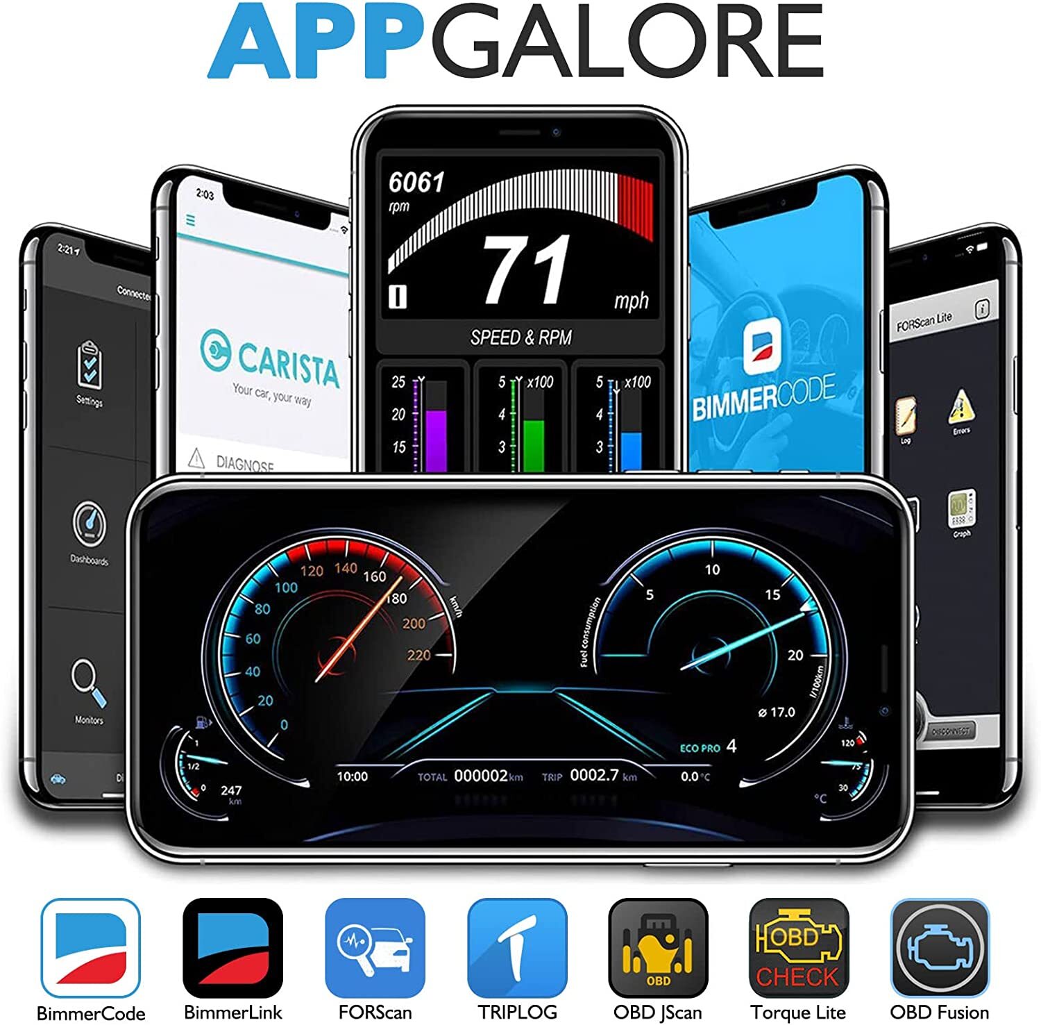 vLinker MC+ BLE V2.2 Bluetooth 4.0 Scanner OBD2 Car Diagnostic Tool iOS &Android