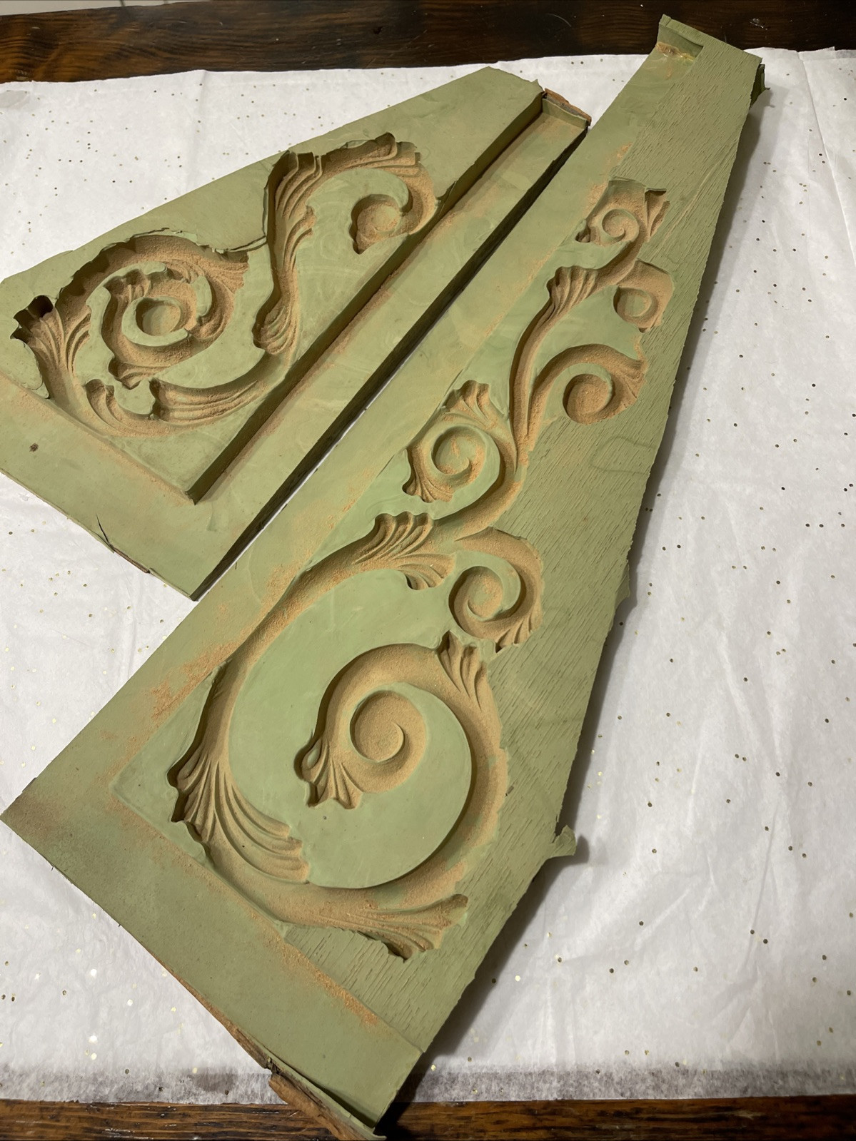 Vintage Mold decorative Millwork ornament Architectural Detail Lot 2