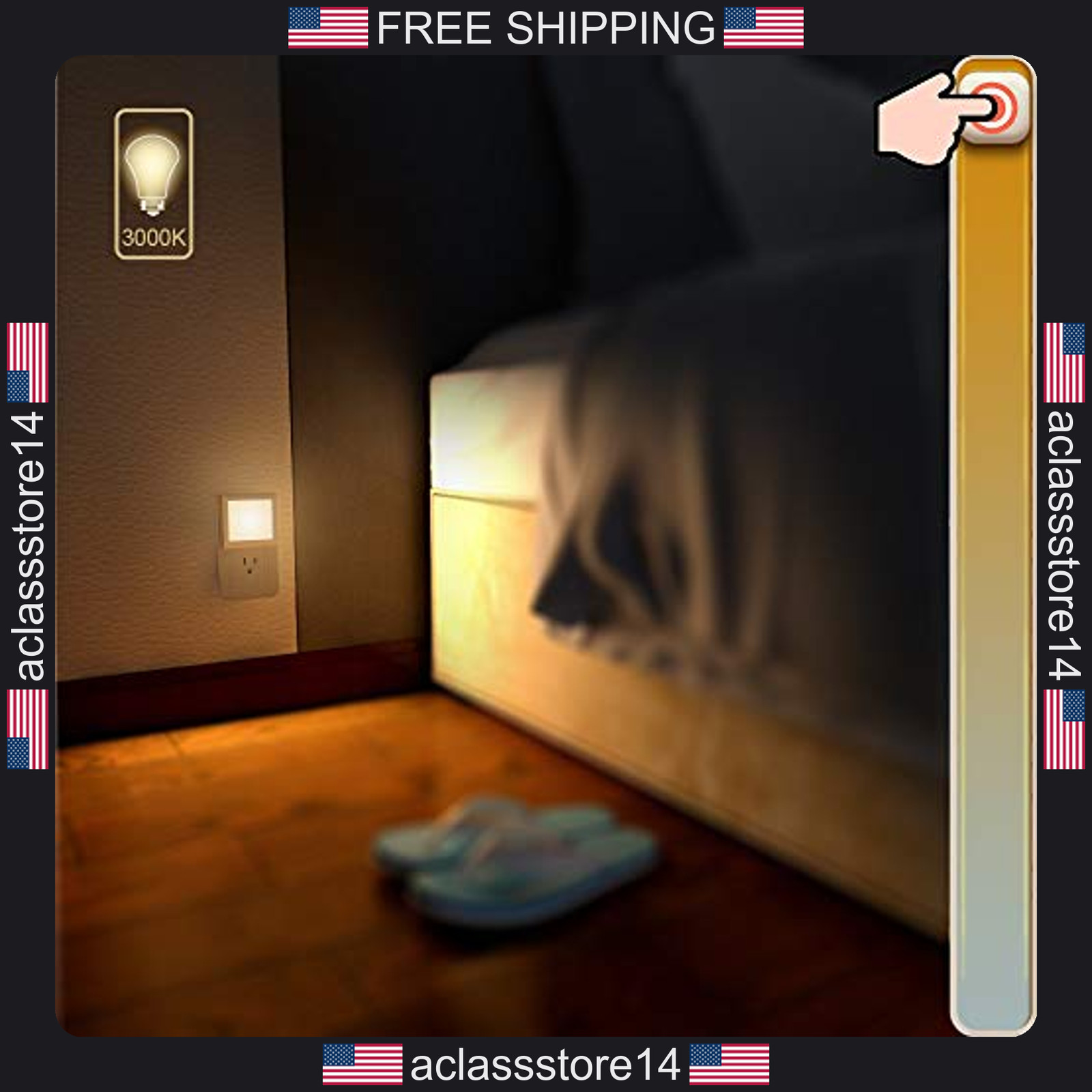 Maz-tek plug-in LED night light 2 pack dusk to dawn sensor adjustable warm white