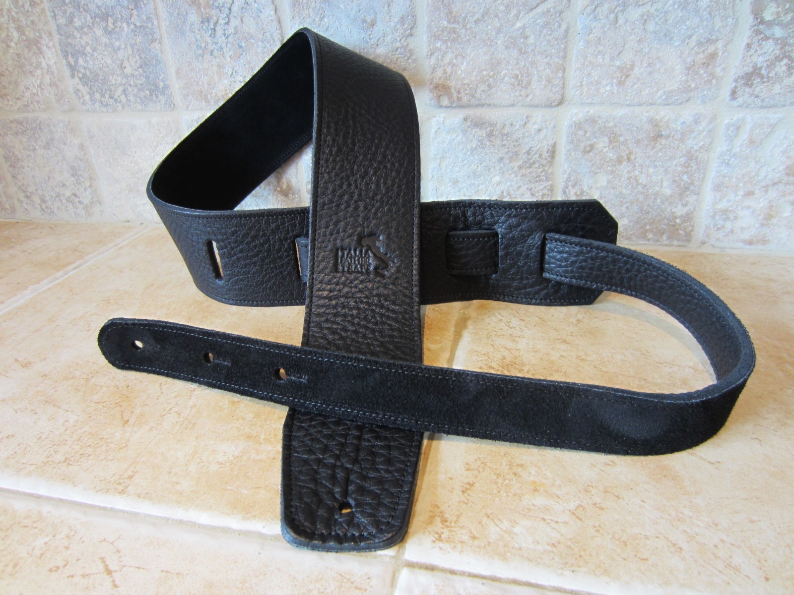 Premium Handmade Italian Leather Guitar Bass Strap 2.5"  Italia Leather Straps