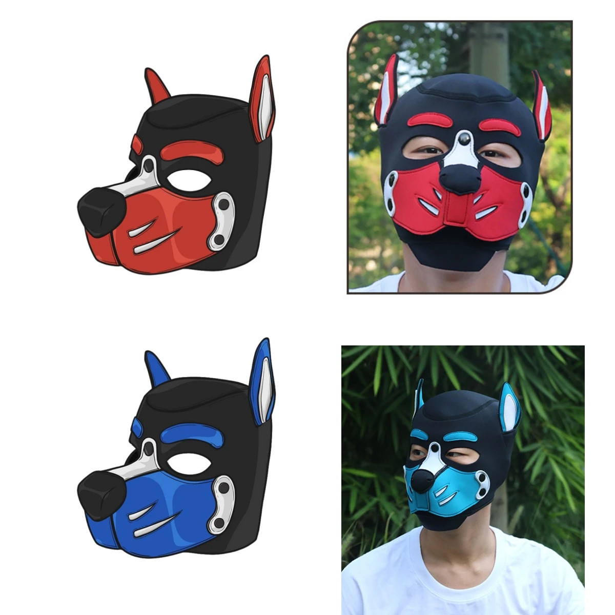 Puppy Cosplay Costumes of M L Size Brand Full Head Hood Mask for Role Play Game