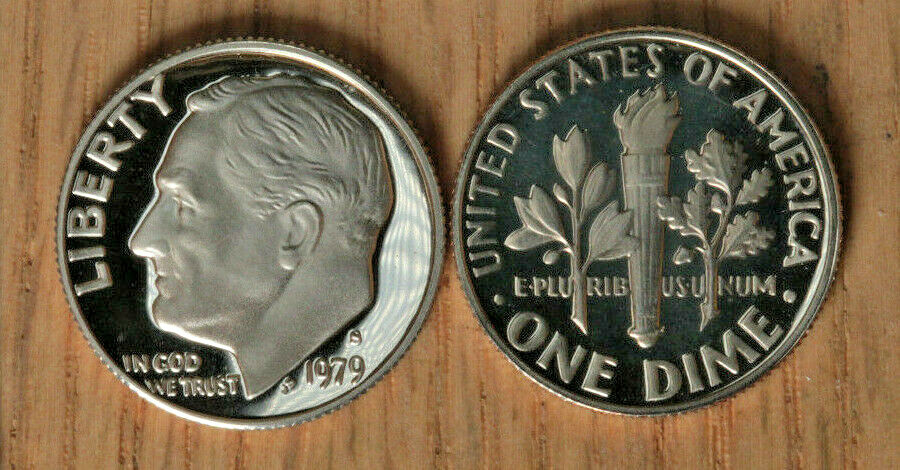 1979 S Proof Roosevelt Dime - Type 1 - Filled "S"
