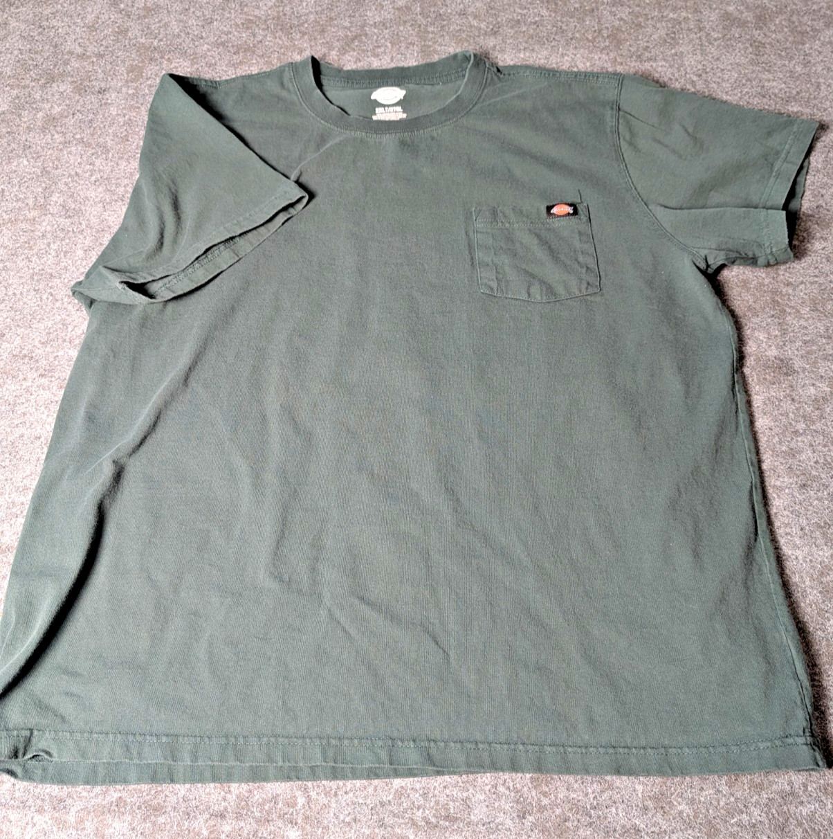Dickies Men's T-Shirt Short Sleeve Heavyweight Pocket T-Shirt Forest Green 2XLT