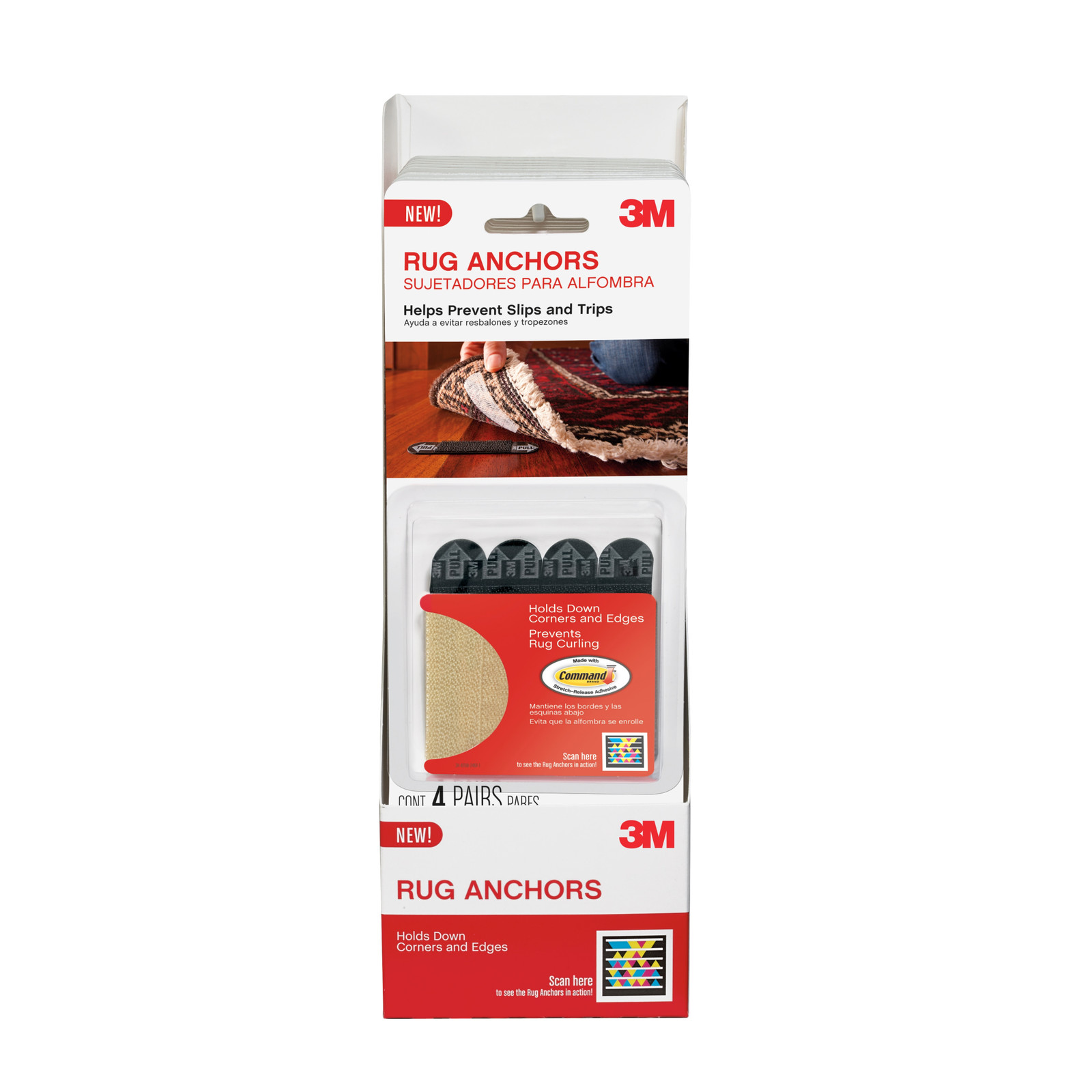 3M Small Rug Gripper SRA-4 4 pair/pack