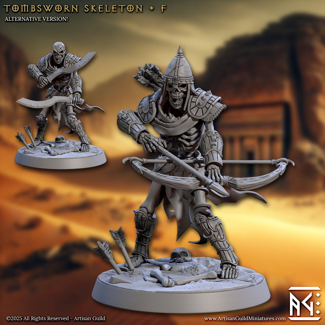 Undead Skeletal Warrior - Skeleton Bow - Artisan Guild - Dungeons and Dragons