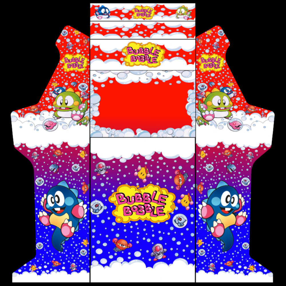Graphics Bartop Cabin Arcade Vinyl Stickers Pandora Box Bubble Bobble