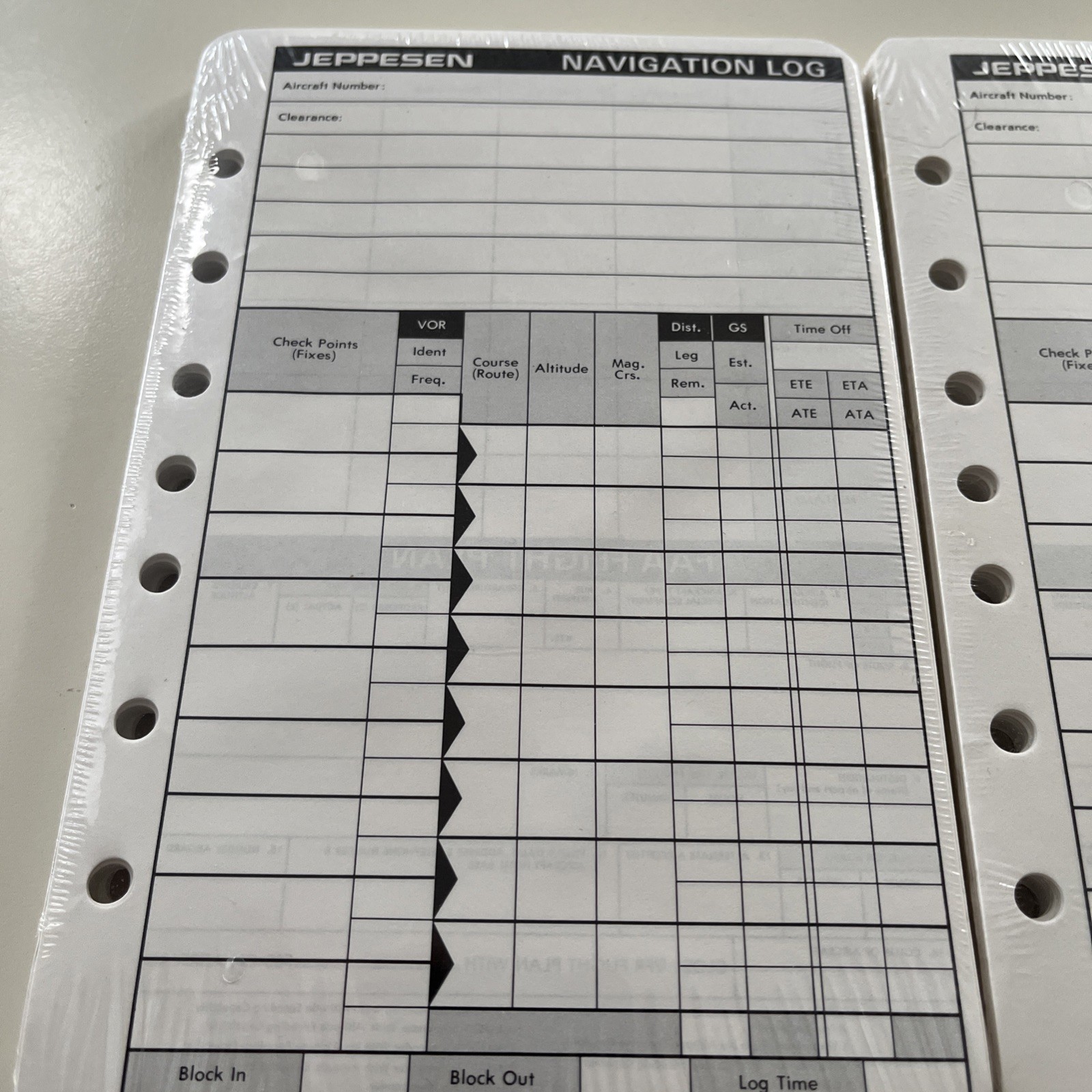 jeppesen pilot navigation logs 2ea