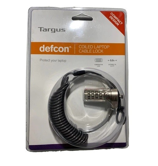 Targus DEFCON CL Laptop Computer Cable Lock  Compact Design  ( NEW) ( 2 PACK )
