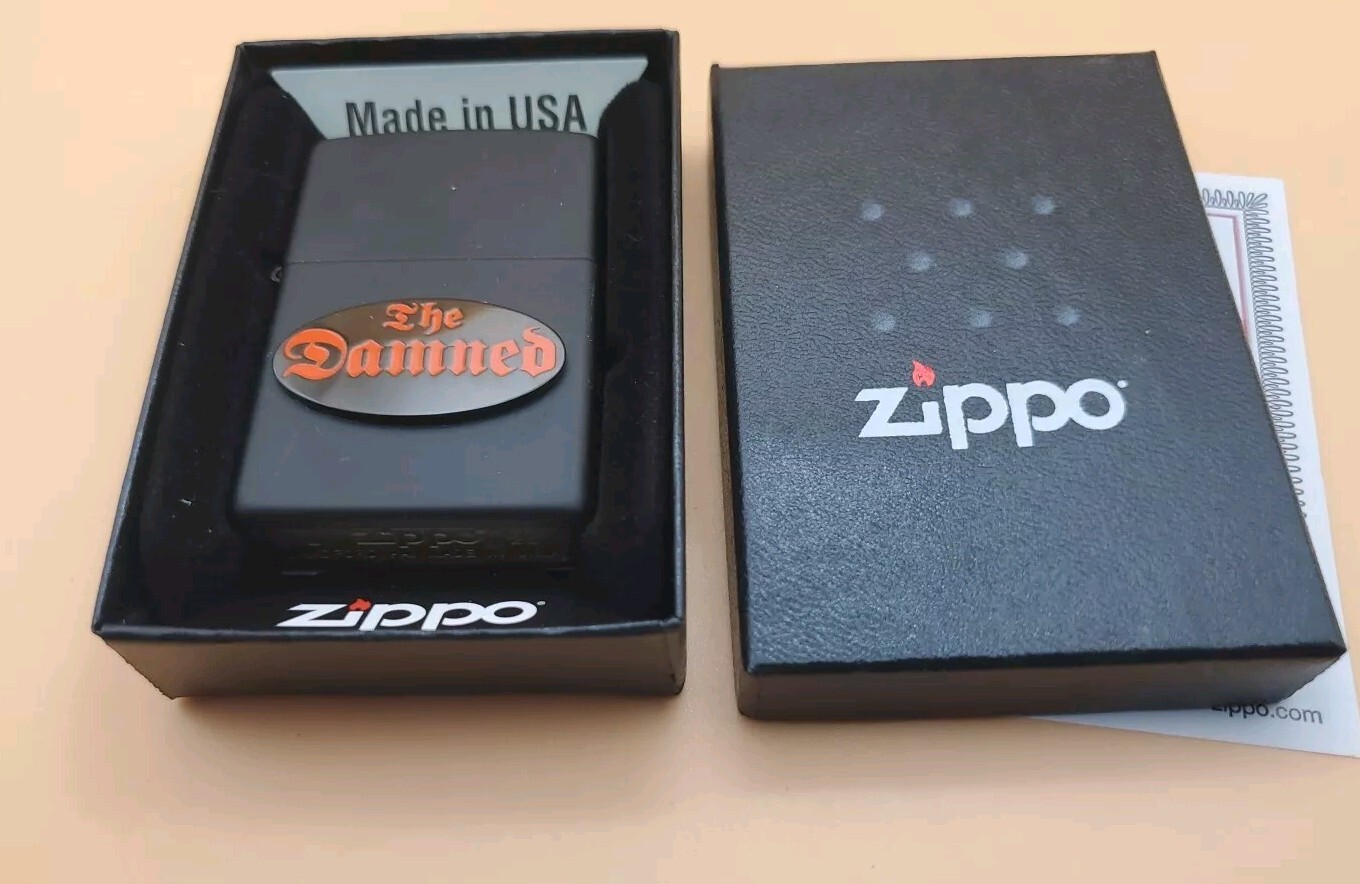 Zippo Lighter "The Dammed" Medallion Mat Black, New Ununused