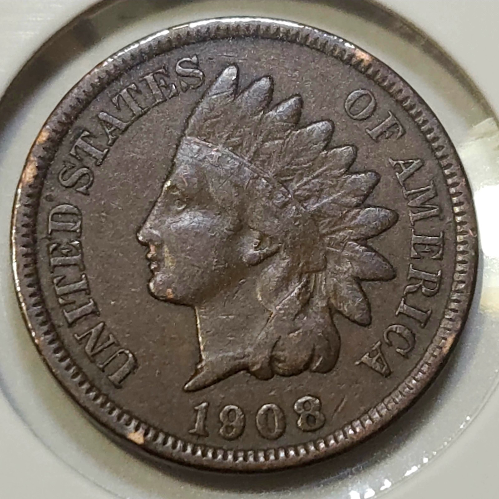 1908 Indian Head Cent - VF **Mintage: 32,327,987**