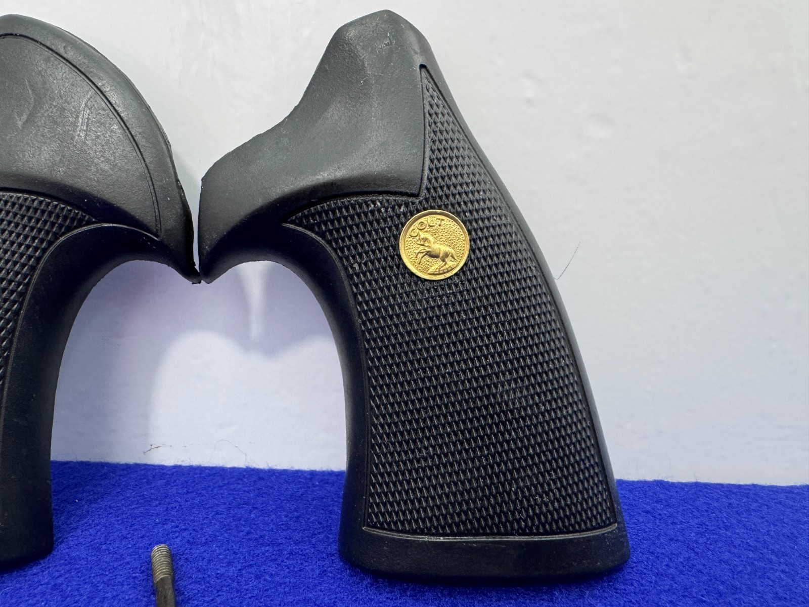 Colt Python I-Frame Synthetic Presentation Grips w/ Gold Colt Medallions OEM