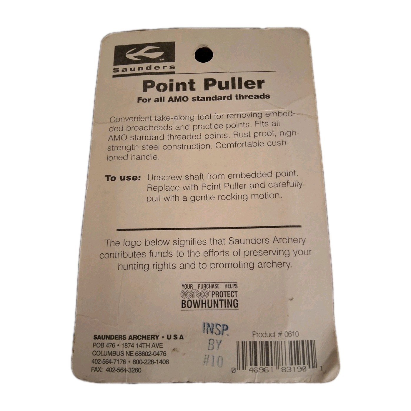 Saunders Arrow Point Puller Tool Threaded Point Extract Arrowheads