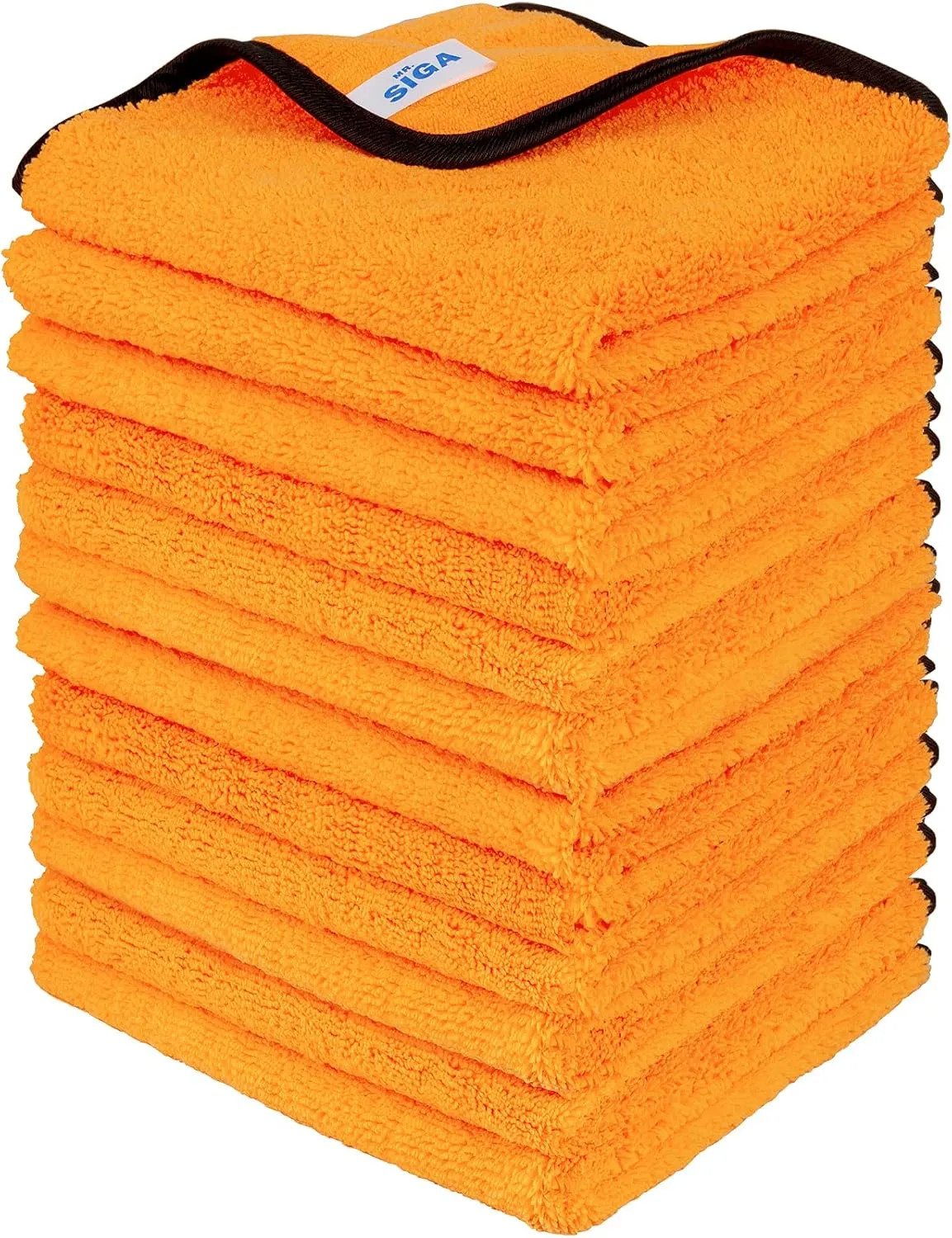 Dual Sided Microfiber Car Detailing Towels 15.7 x 23.6 Inch Gold 12 Pack Wash...