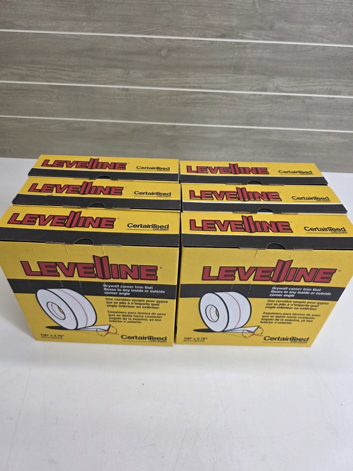 (6) Levelline Drywall Corner Tape - 2.75" x 100' (6 pack)