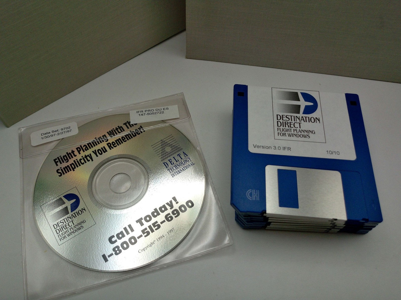 Destination Direct Flight Planning Software Windows 3.0 IFR Vintage Collectable