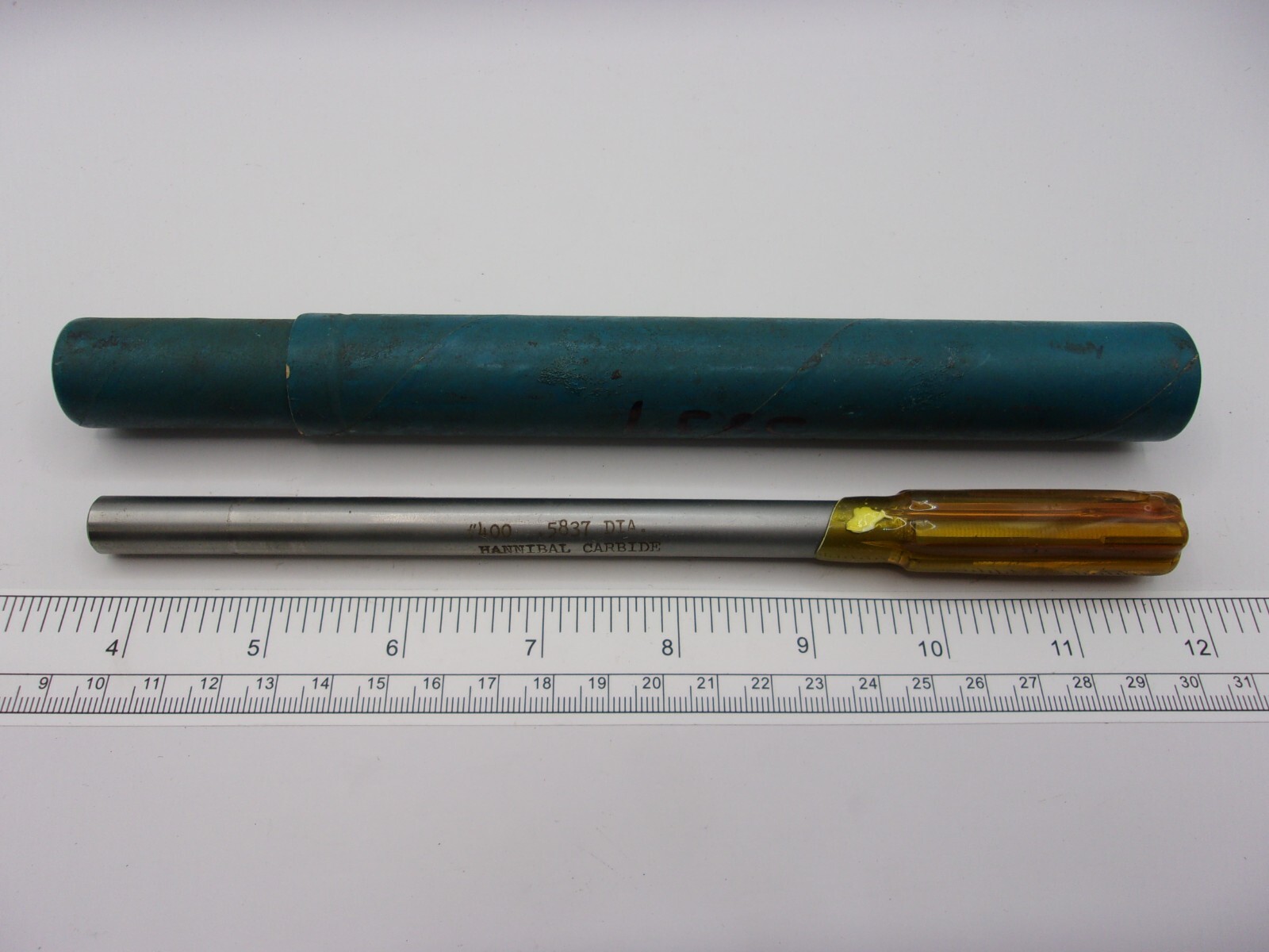 HANNIBAL CARBIDE #400 .5837 DIA, 6 FL, CARBIDE TIPPED REAMER, ST REAMER, 0824A