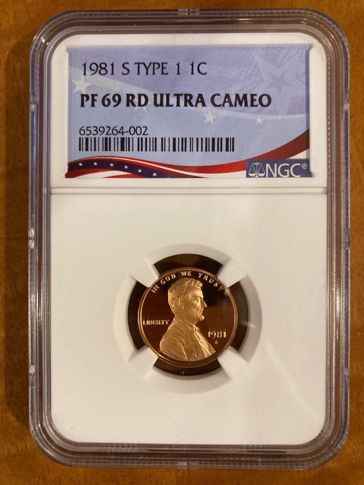 1981-S Type 1 Lincoln Cent PF69RD Variety Proof PR Ultra Cameo T-1 NGC Graded
