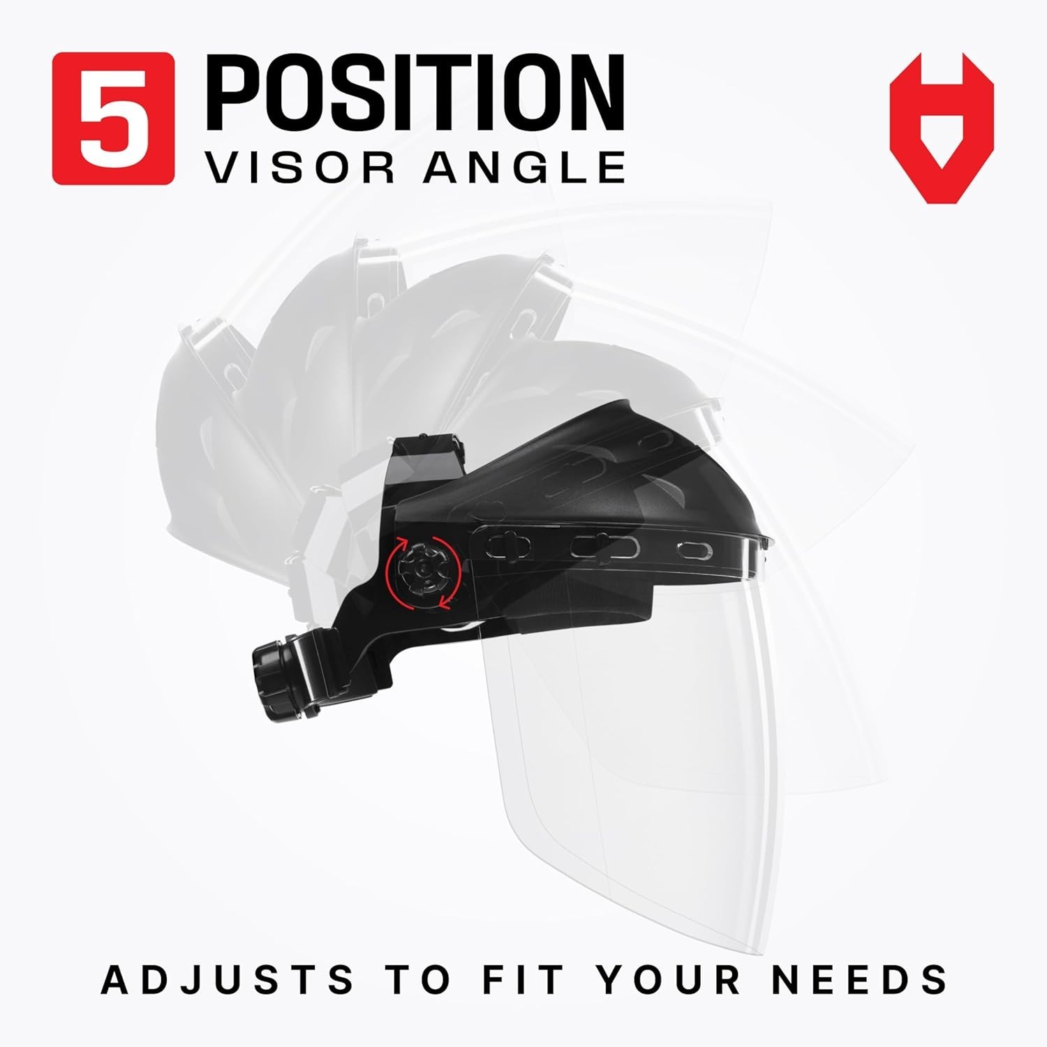 Clear Safety Face Shield for Work, Impact-Resistant, Adjustable