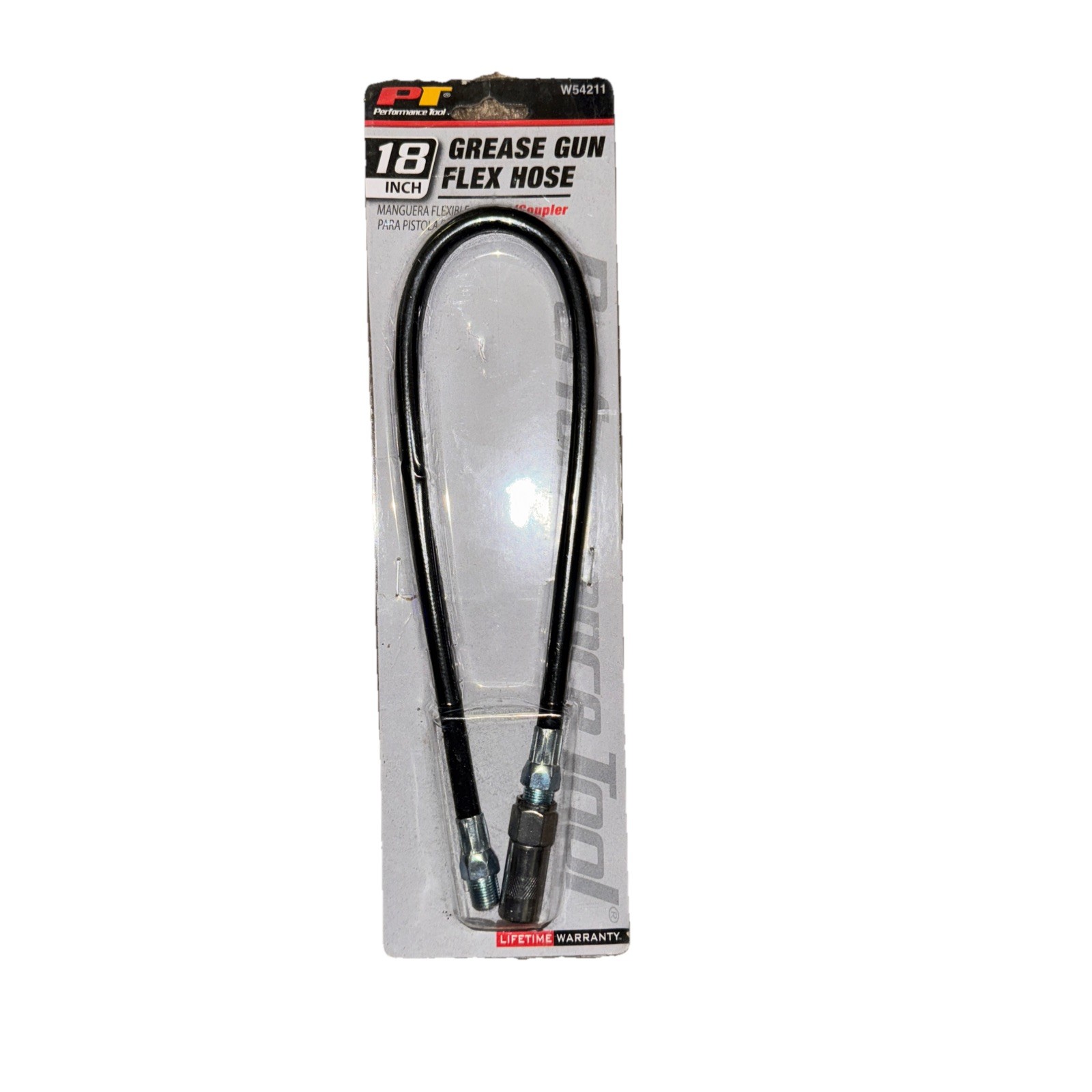 Performance Tool W54211 18" Flex Grease Gun Hose Extension with Coupler