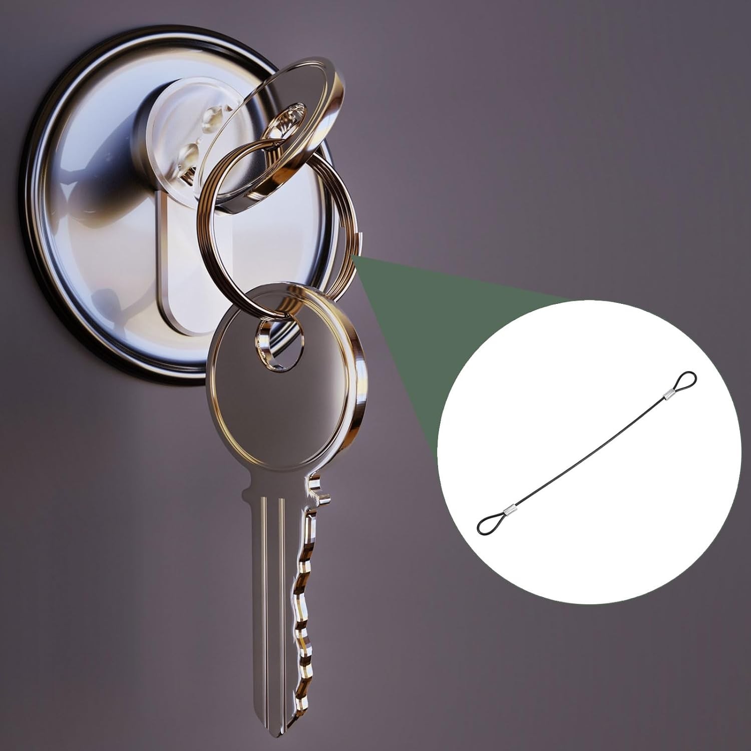 6 Pack Stainless Steel Safety Cable Locks, Heavy Duty Wire Rope Security