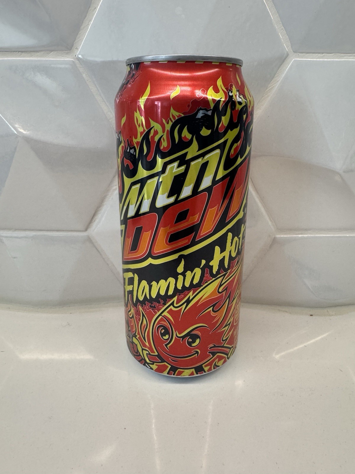 Mountain Mtn Dew Flamin' Flaming Hot Limited Edition ORIGINAL  16oz Can